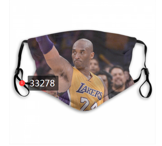 2021 NBA Los Angeles Lakers #24 kobe bryant 33278 Dust mask with filter